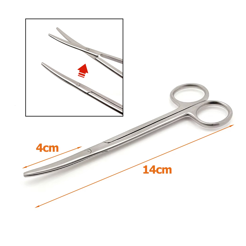 Medical Scissors - 14 см ножницы TC Metzenbaum изогнутые