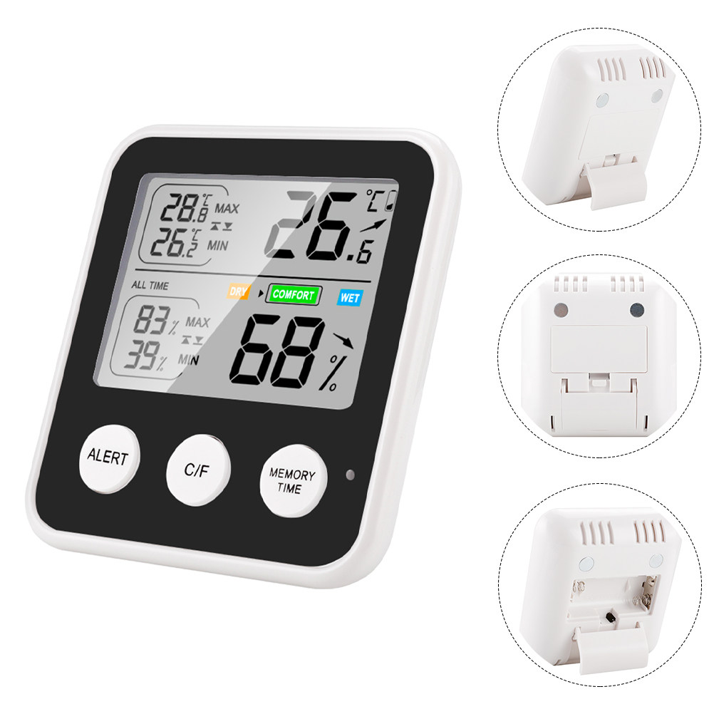 Thermometer Digital - Цифровой бытовой гигрометр-термометр, компактный, с подставкой,