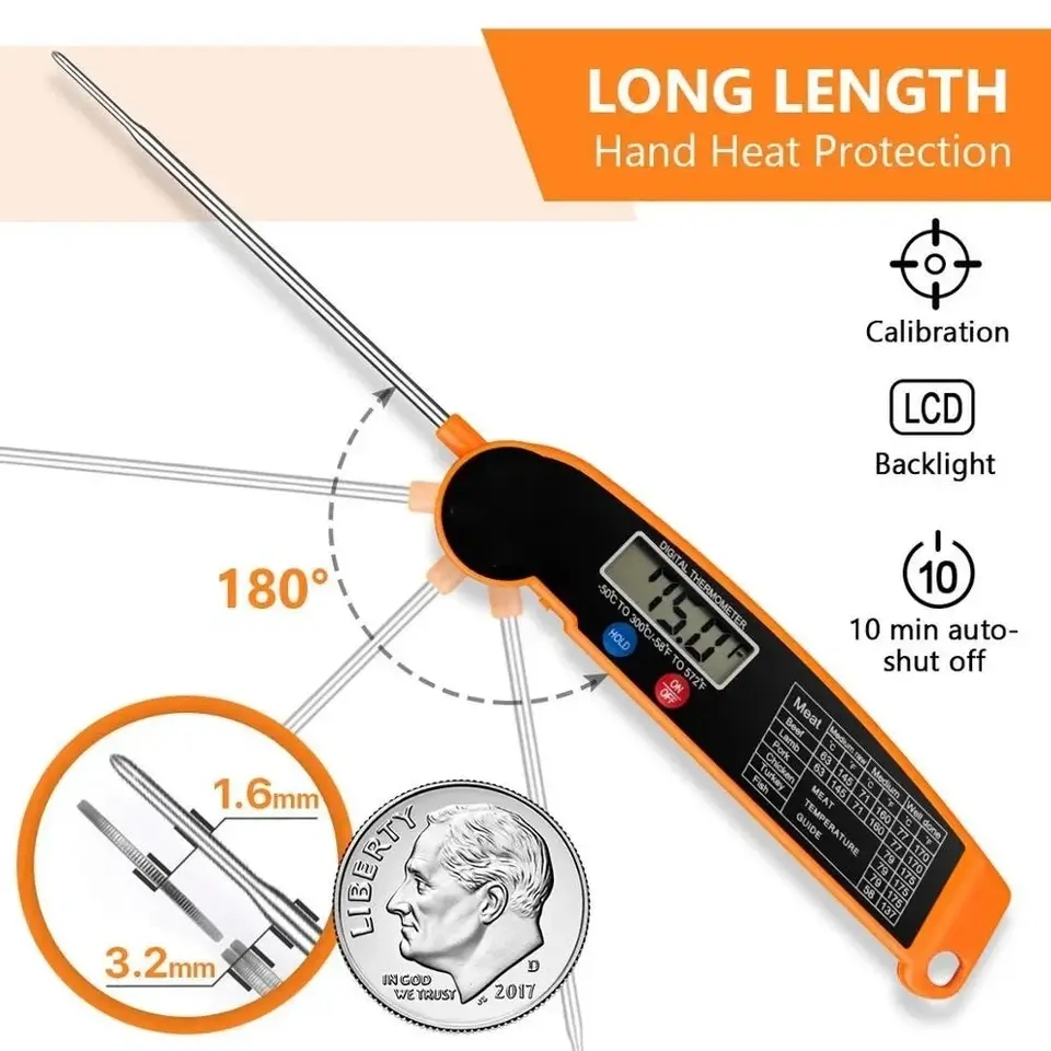 Thermometer Digital - Водонепроницаемый цифровой кухонный термометр для мяса